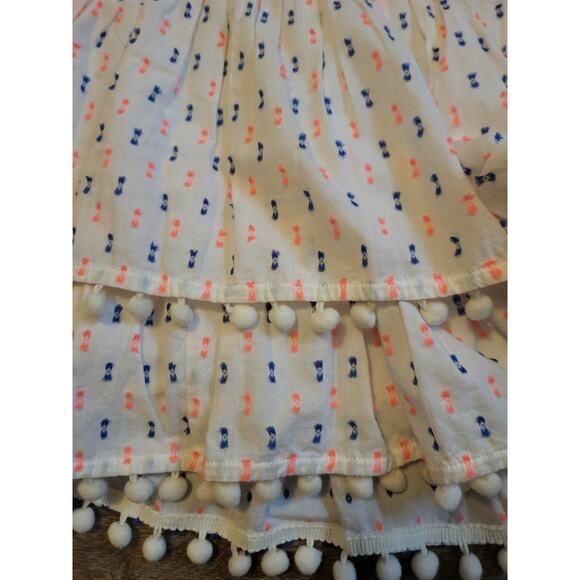 Lilly Pulitzer Ethenia Tiered Smocked Waist Skirt Pom Pom Details XXS Festival - Picture 4 of 9